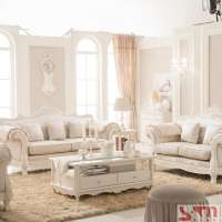 white color new style wooden fabric high quality sofa