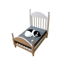 Pet Sofa Bed Suede Dog Bed Round Donut Cat Mattress Puppy Bed